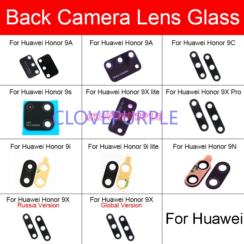 Ống Kính Camera Sau + Miếng Dán Thay Thế Cho Huawei Honor 9 9i 9n 9x 9s 9c Pro Lite