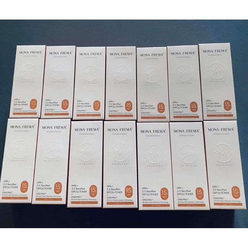 Toner tẩy tế bào chết Mona Frema MPA 15% + 3.5 SteroPeel Exfoli giảm mụn sáng căng bóng da 30ml