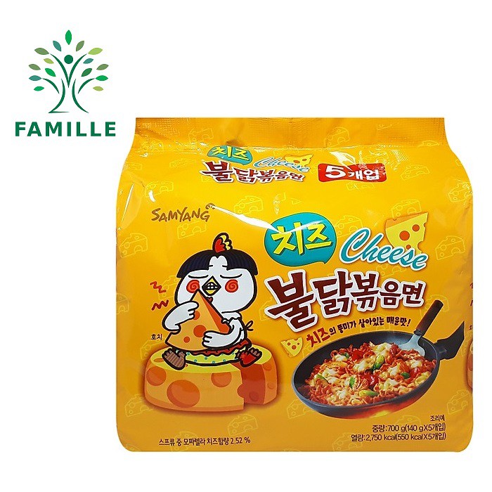 Combo 5 Gói Mì Cay Samyang Vị Phô Mai - Hàn Quốc