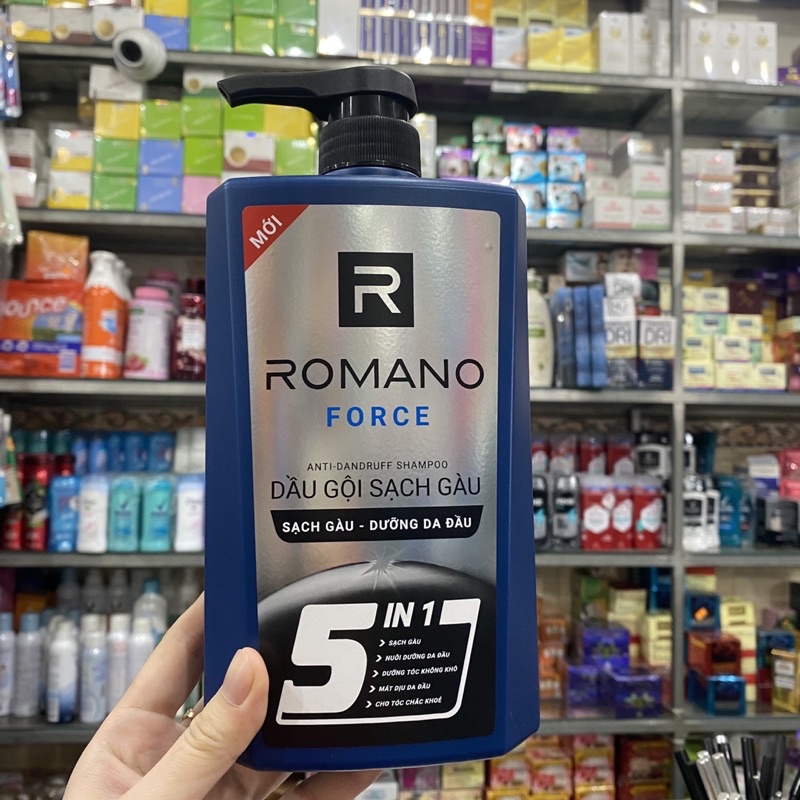 Dầu gội sạch gàu Romano Force 5 in 1 650g