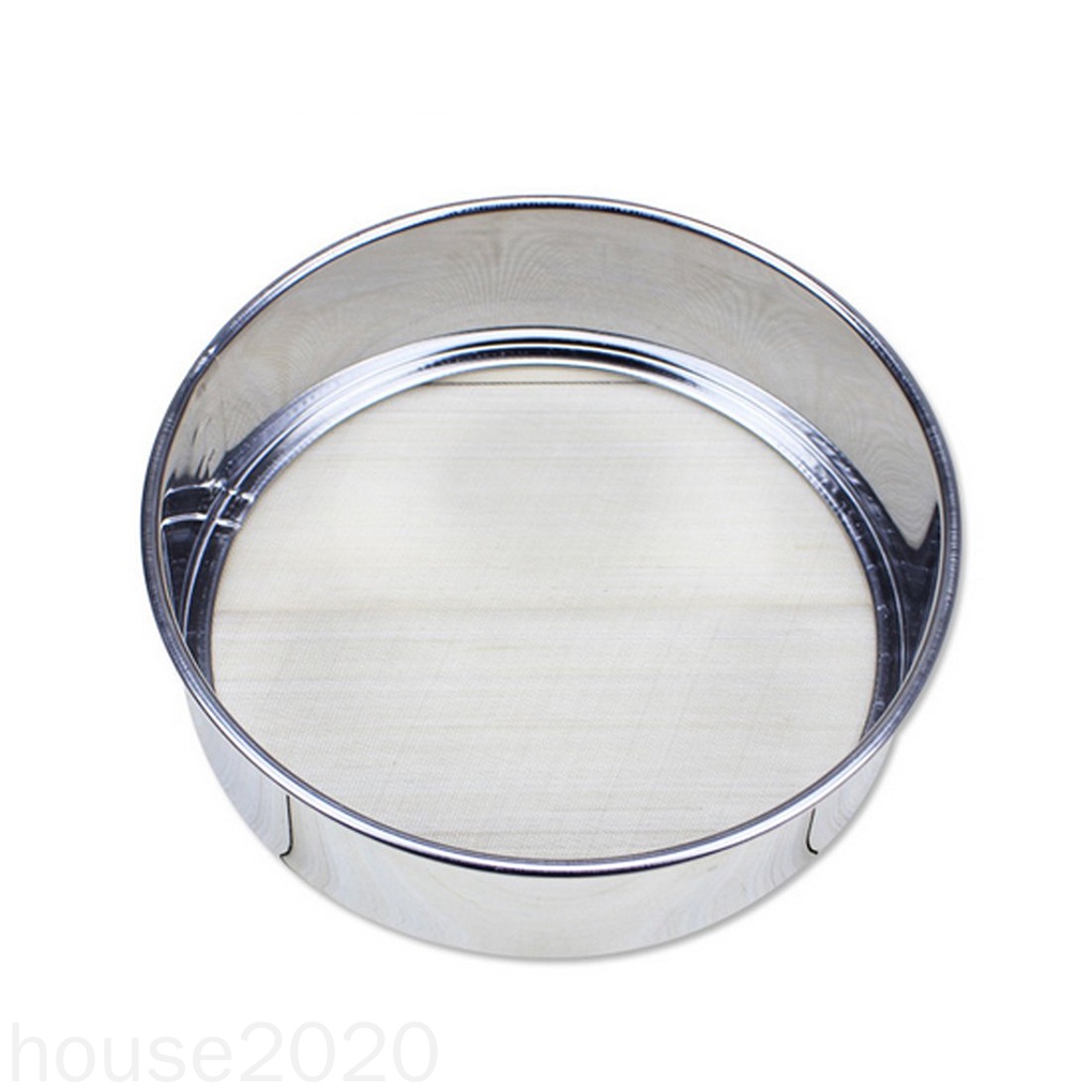 Dụng cụ rây bột siêu mịn hình tròn bằng thép không gỉ tiện lợi dành cho nhà bếp