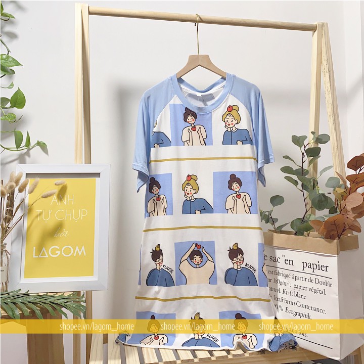 [100% COTTON] Váy Ngủ Nữ Đẹp 🌿 Đồ Ngủ Nữ Mùa Hè Cotton Hoạ Tiết Dễ Thương