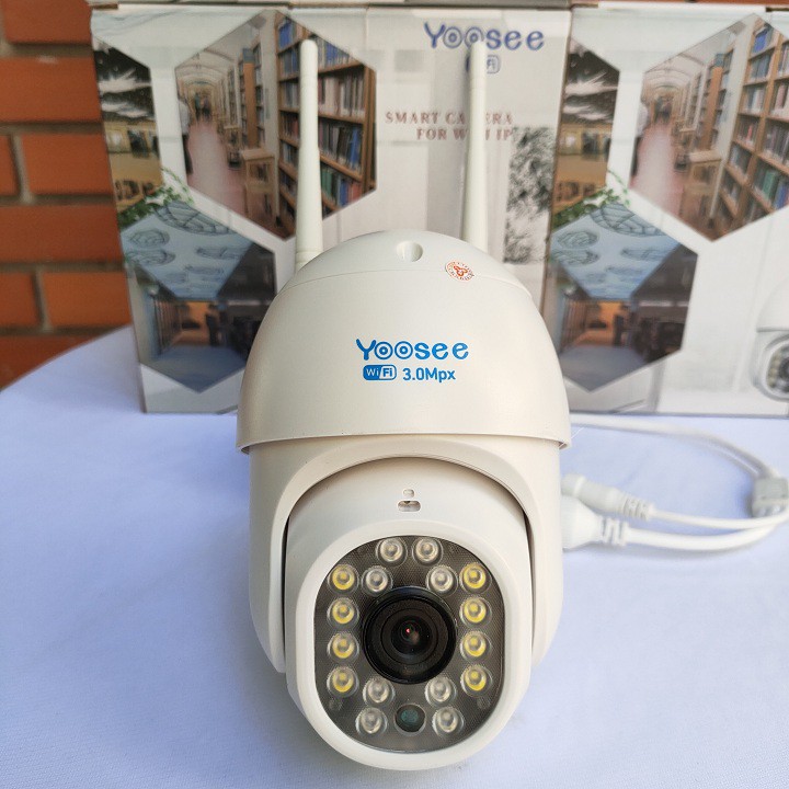 Camera ngoài trời yoosee Ptz 15 đèn quay quét 360 độ, đàm thoại 2 chiều, có màu ban đêm