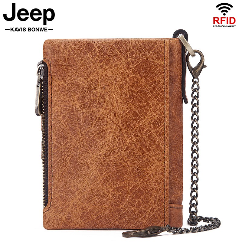 Ví da JEEP cho nam mini 100% phong cách vintage
