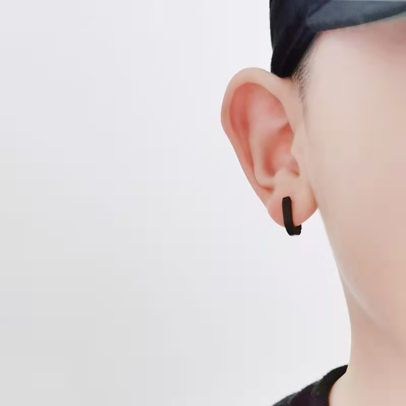 Khuyên Tai Bằng Thép Không Gỉ Kiểu Dáng Hình Học Thời Trang