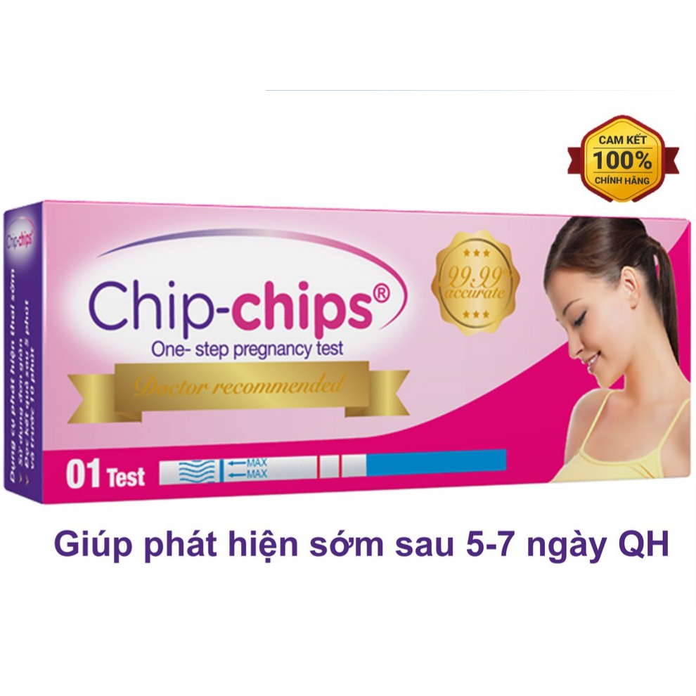 Que thử thai Chip-Chips - Test thử thai phát hiện nhanh, chính xác [Chính hãng]