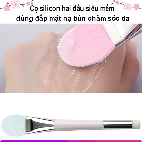 Cọ silicon hai đầu siêu mềm dùng đắp mặt nạ chăm sóc da