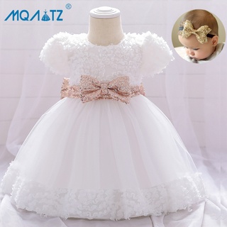 Mqatz Set 2 Đầm Công Chúa Dự Tiệc Cưới 3-24 Tháng L1941 Xz Đính Kim Sa Vàng Lấp Lánh Cho Bé Gái