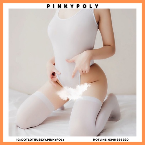 Bodysuits sexy xẻ đũng quyến rũ cao cấp, bộ ngủ liền thân quyến rũ mềm mại sexy PinkyPoly BDS03