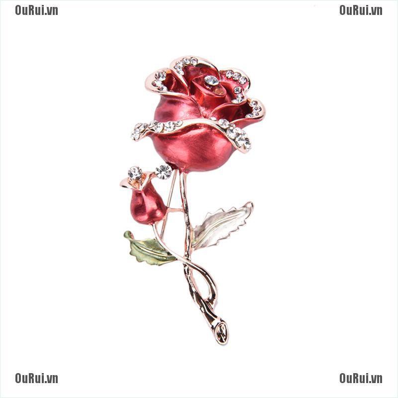 Ghim Cài Áo Hình Hoa Hồng Sang Trọng