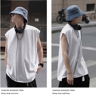 Áo Tank Top nam nữ unisex TATO, form rộng Local Brand Áo Ba Lỗ oversize trơn