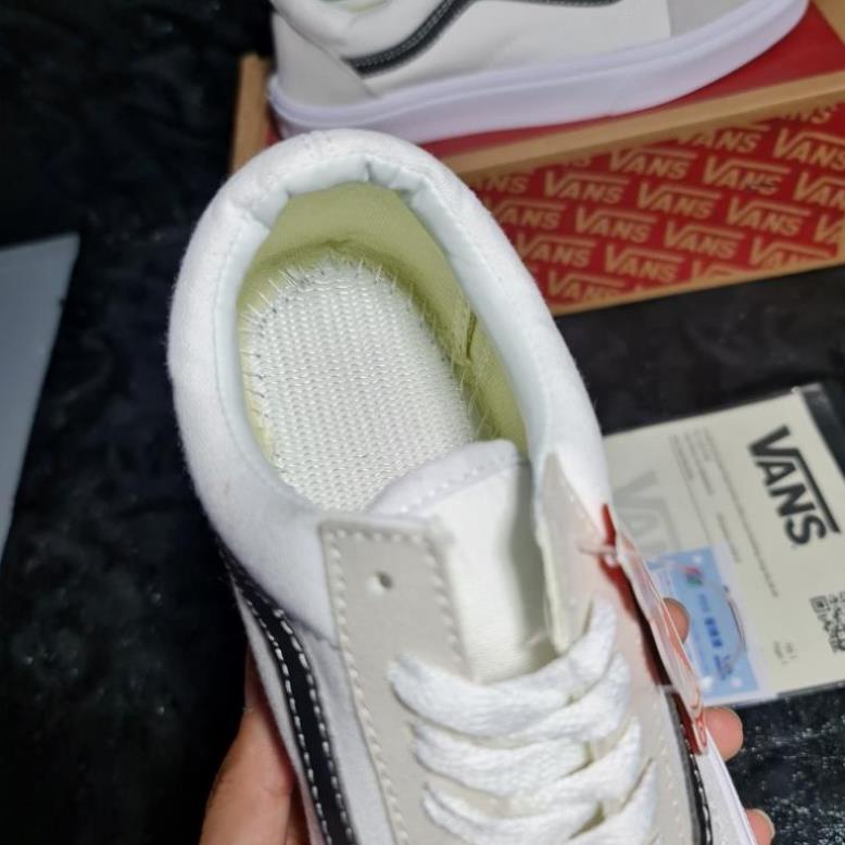 Giày Vans Old Skool Trắng Sọc Đen White Black Nam Nữ 🖕 💝