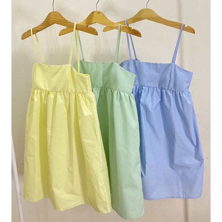 Đầm 2 dây nữ phồng Hàn Quốc năng động xinh đẹp dáng ngắn (Ảnh tự chụp) | BigBuy360 - bigbuy360.vn