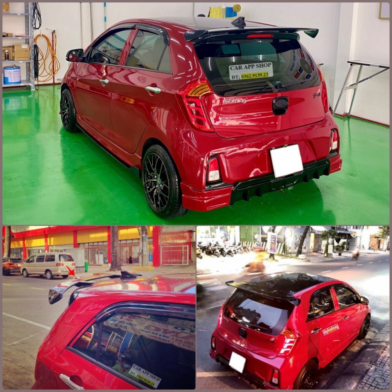 Đuôi gió Thể Thao Kia Morning lăp cho các đời xe từ 2006-2011, 2011-2020, 2021 , Đuôi gió hàng hàng loại 1 Hàng Cao Cấp