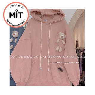ÁO HOODIE NỈ KÈM GẤU