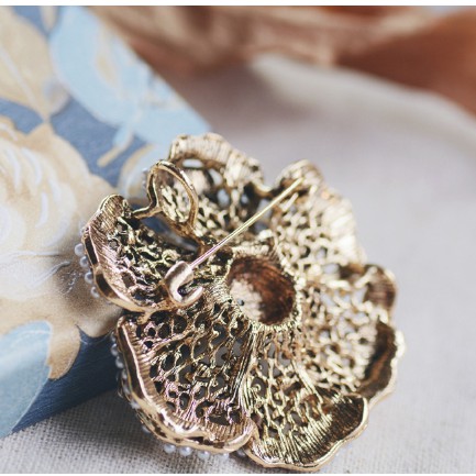 Cài áo cao cấp đính đá Muylinda ghim balo, túi xách, charm dép tông Havaianas cao cấp- Hoa HG