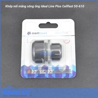 Cút nối măng sông ống cellfast ideal line - nối nhanh 2 ống φ16 với φ21mm