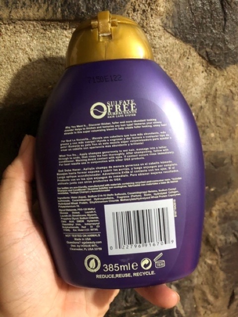 Sale 39% DẦU GỘI Organix Thick and Full Biotin and Collagen Shampoo 385ml