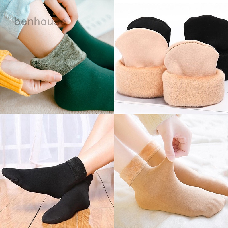 Vớ Cổ Trung Dày Dặn Giữ Ấm Thời Trang Cho Nữ