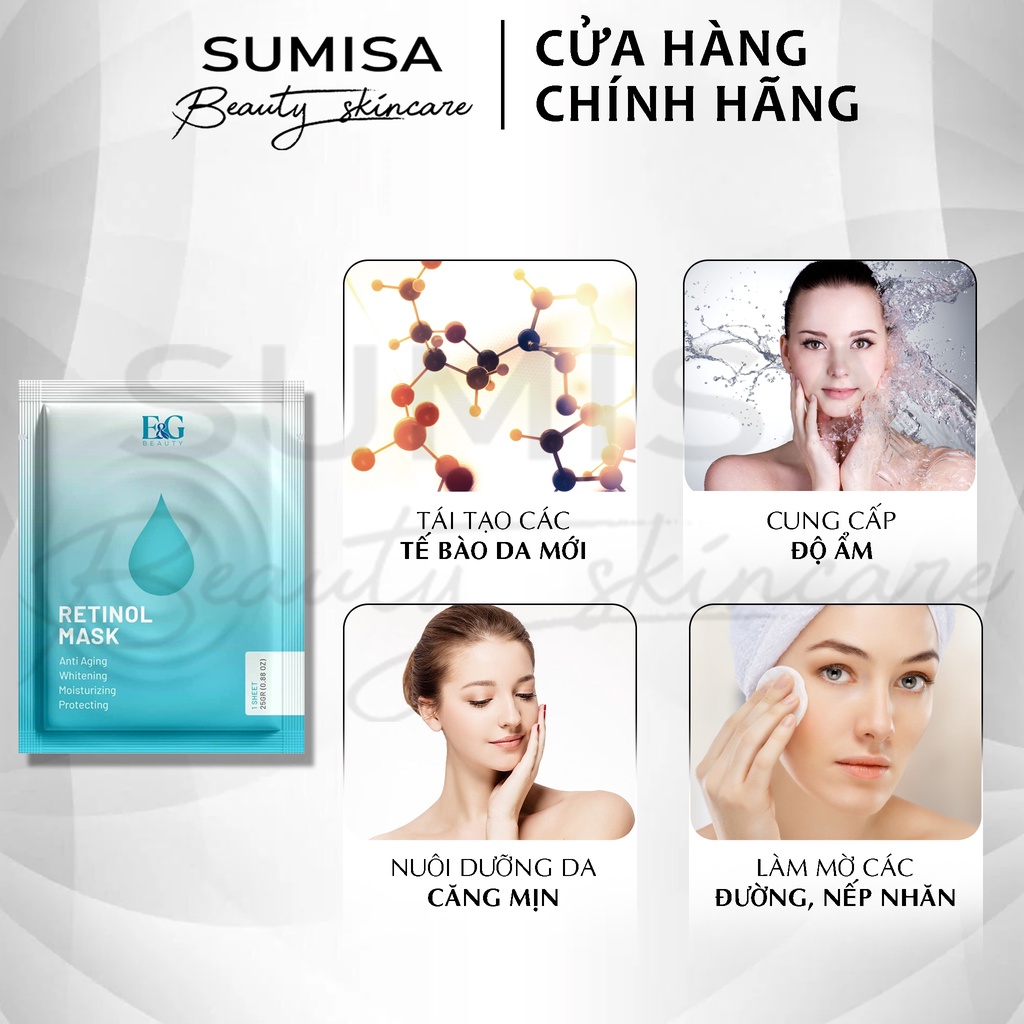 Mặt Nạ Retinol Mask E&G Hàn Quốc trẻ hóa, làm sáng da