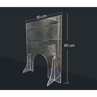 Tấm chắn, vách ngăn mica kích thước 30x60 chống giọt bắn khi tiếp xúc noi chuyện