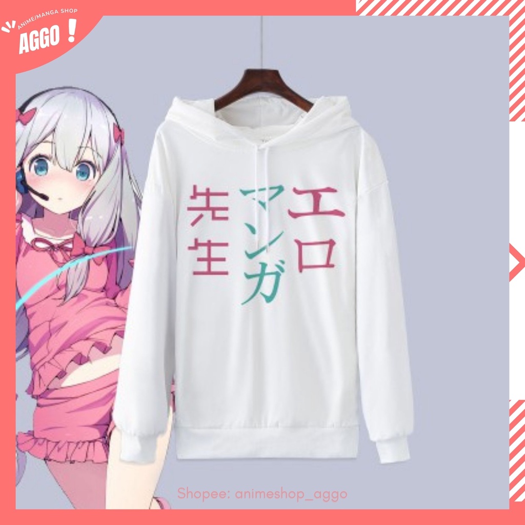Áo Hoodie Dài Tay Anime Eromanga Sensei Nam Nữ Đủ Size
