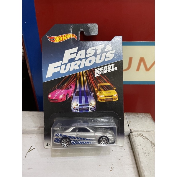 Xe mô hình đồ chơi cơ bản Hotwheels 1:64 - FAST & FURIOUS - Nissan Skyline GT-R (R34)