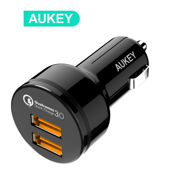 Tẩu sạc nhanh AUKEY CC-T8 3A QC3.0 2 cổng USB A dành cho xe hơi