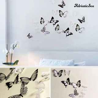 BUTTERFLY Bộ 18 Con Bướm 3d Dán Tủ Lạnh