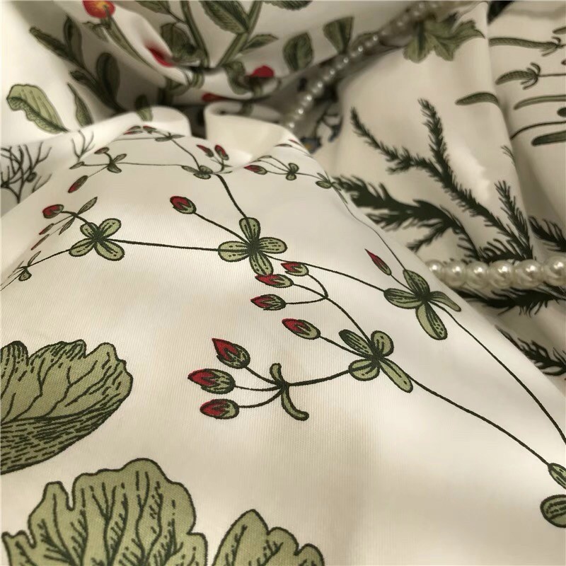 Chăn Ga Gối Cotton Living "Thủy Sinh " - Bộ Chăn Ga Gối Cotton 100% Nhập Khẩu 4 món