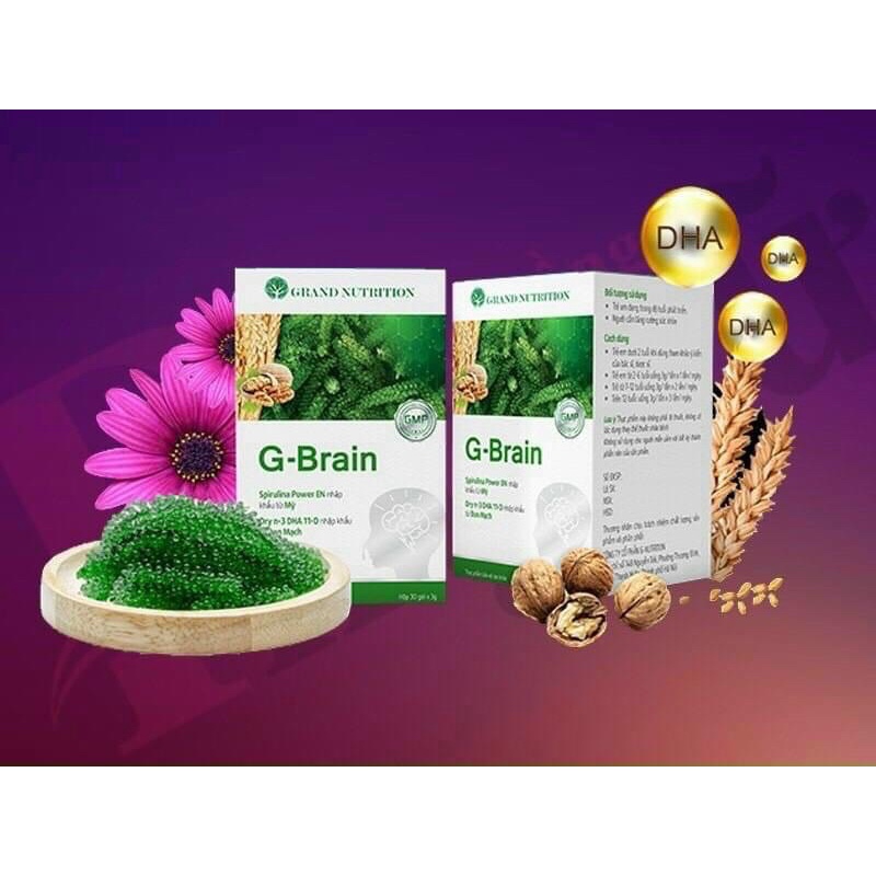 ✔️Cốm trí não gbrain hộp 30 gói.