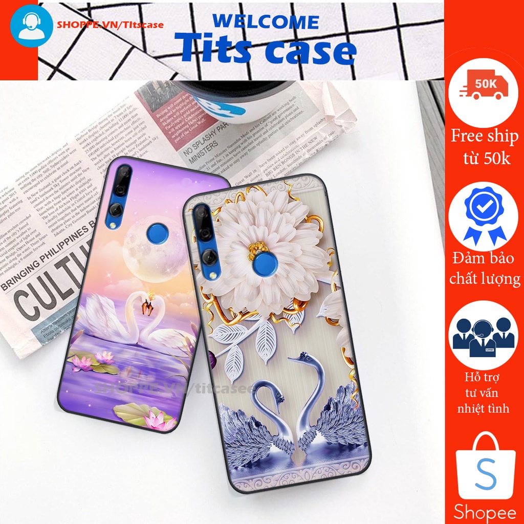 Ốp lưng  Huawei Y9 PRIME 2019 in hình thiên nga,hoa may mắn, đặc sắc ĐỘC - LẠ - BỀN