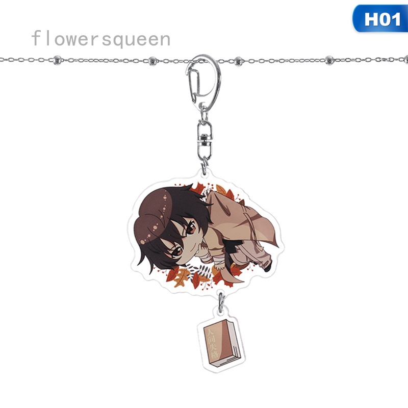 flowersqueen Móc khóa bằng acrylic hình nhân vật anime vui nhộn