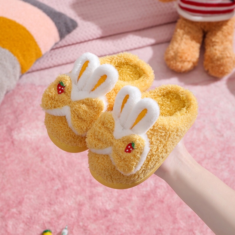 Dép lông thỏ  mang trong nhà  cho bé  gái