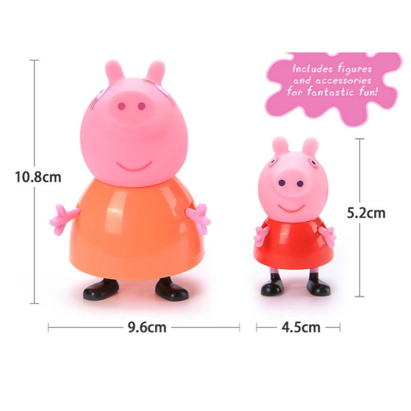 Set 4 Búp Bê Gia Đình Heo Peppa Dễ Thương