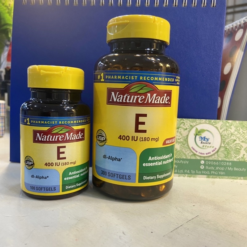 Vitamin E 400 IU Nature Made Hàng Mỹ