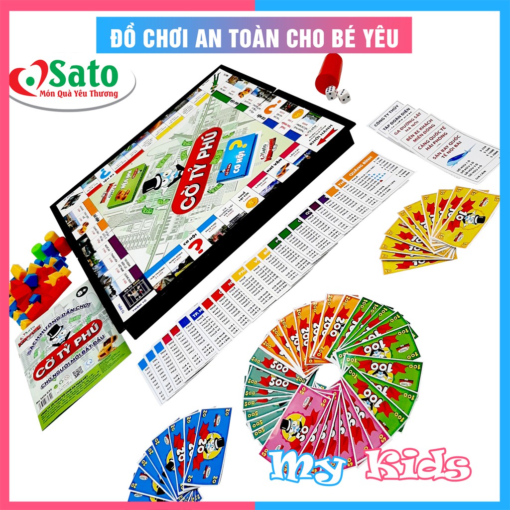 [Mã MYKIDS giảm 10k] CỜ TỶ PHÚ 31cm * 31cm - Made in Việt Nam - Phát triển tư duy tài chính