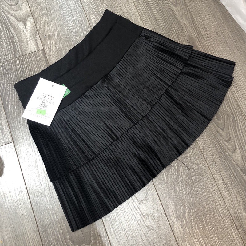 chân váy xếp ly 2 tầng