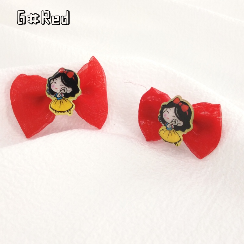 Set 2 Kẹp Tóc Nơ Nhiều Màu Dễ Thương Cho Bé Gái
