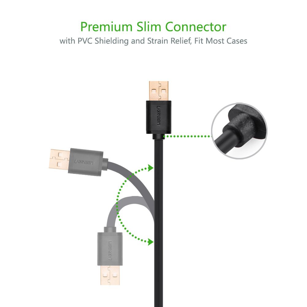 Dây Micro USB 2.0 sang USB mạ vàng dài 0.25-3m UGREEN US125