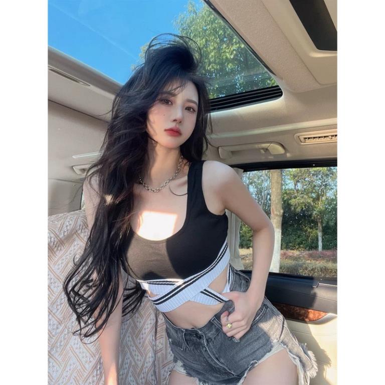 Áo Bra Nữ Cotton Viền Kẻ Dây Đan Chéo Ami store 22 Siêu Tây Mẫu Mới A088