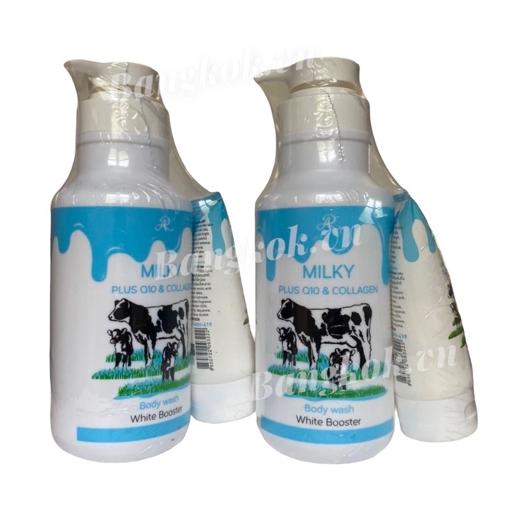Bộ Sữa tắm + Sữa rửa mặt Gluta Milky 800ml Thái Lan