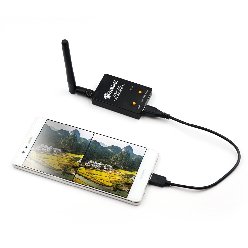 Thiết bị nhận tín hiệu FPV Eachine ROTG01 Pro UVC OTG 5.8G 150 đầy đủ kênh cho điện thoại Android