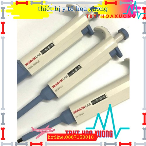 Pipette Tự Động - Dụng Cụ Hút Mẫu Đong Chuyển Chất Lỏng Micropipet Dragon LAB CÁC KÊNH