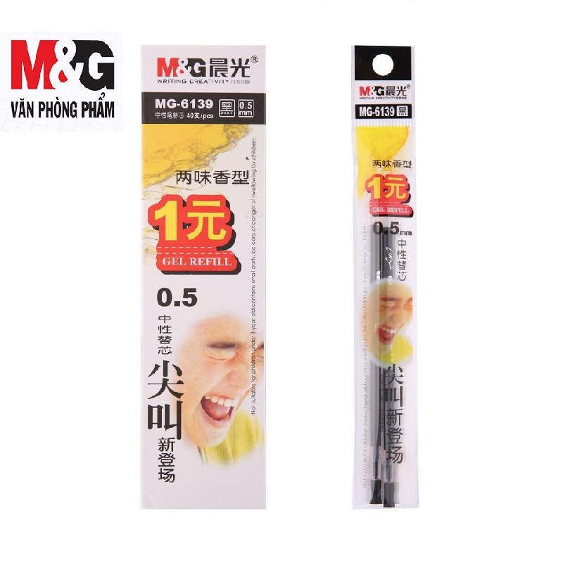 Sỉ - Hộp 40 Ruột bút Gel / Ruột bút nước M&G 0.5mm AGP65245/6139