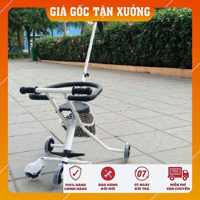 Xe đẩy 5 bánh  tay cong gấp gọn cho bé