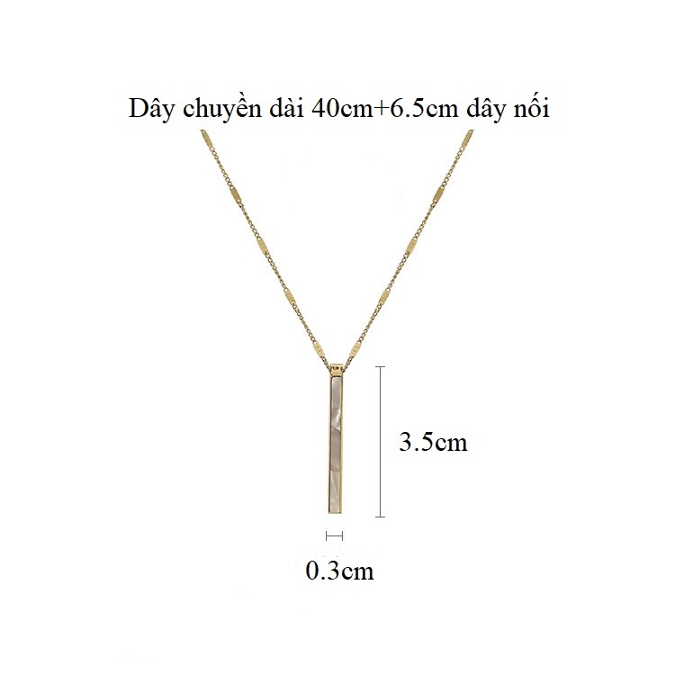 Dây chuyền Titan style Hàn mặt trụ nhỏ xinh - DC135