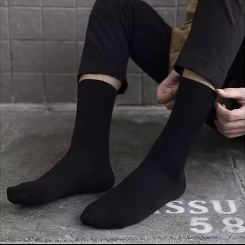 Tất/ vớ cổ cao Nam và Nữ. đen, xám. Size 35-42. Hàng Muji Xuất Nhật