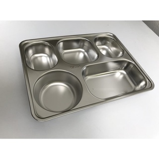 Khay inox 5 ngăn SUS - Khay đựng cơm inox cao cấp