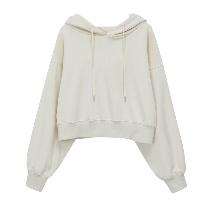 Áo Hoodie ngắn dáng rộng phong cách Hàn Quốc mới T048